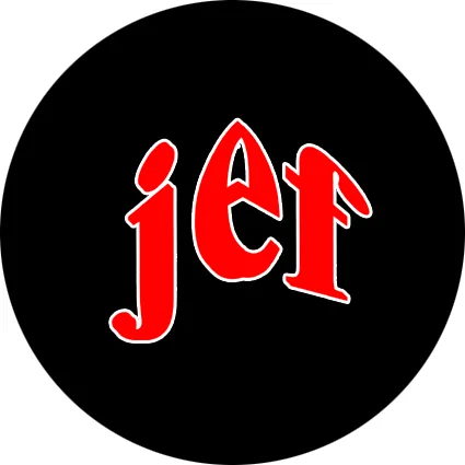JEF, black and red